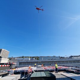 Helikoptermontage Alu-Elemente [Zürich]